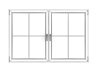 Wooden Window 07 3D model