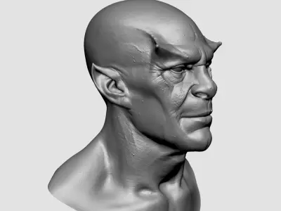 Male Head T 3D model