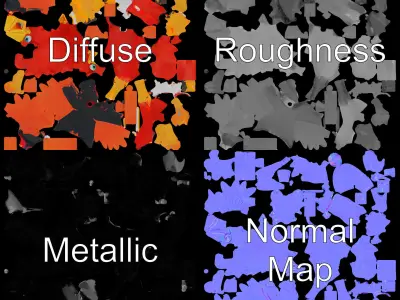 Flamewing the Vibrant Avian Guardian D Character Model Low-poly 3D model