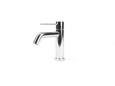 Faucet 3 chrome spout mixer tap Low-poly 3D model