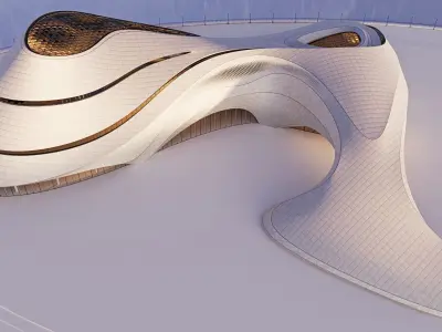 Futuristic building 46 3D model