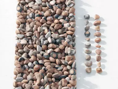 Pebble color canyon river 3D model