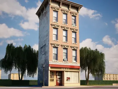 Apartment House 136 Low-poly 3D model