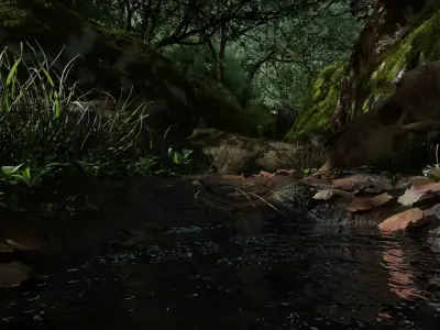 Realistic Forest scene Environment 3D model