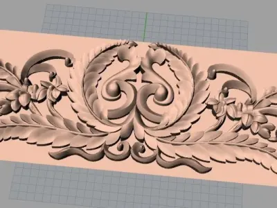 European furniture 3D relief models for CNC wood engraving E183 3D model