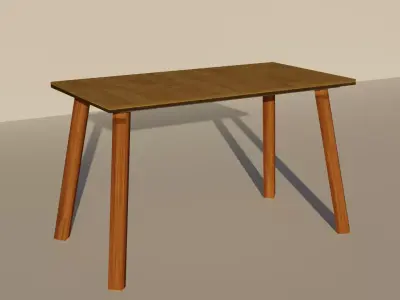 Wodden Table Low-poly 3D model