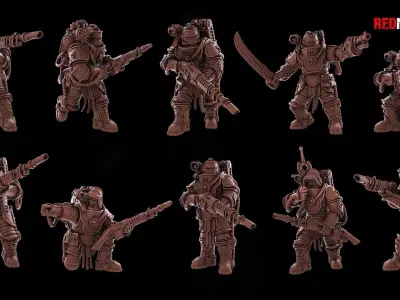 Solar Guard - Squad of the Imperial Force 3D print model