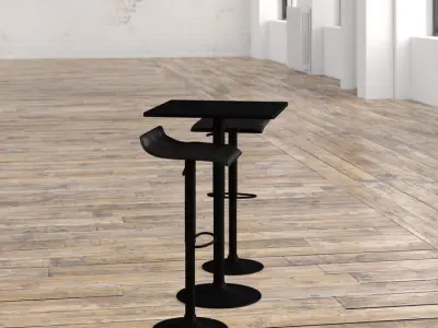 Manglo Pedestal Dining Set 3D model