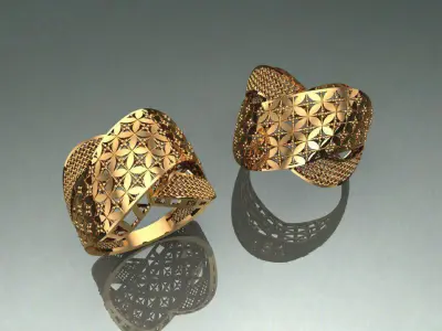 light weight jaali ring 40 STL ready for print  3D print model