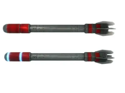 Missile 2 sci-fi low poly Low-poly 3D model