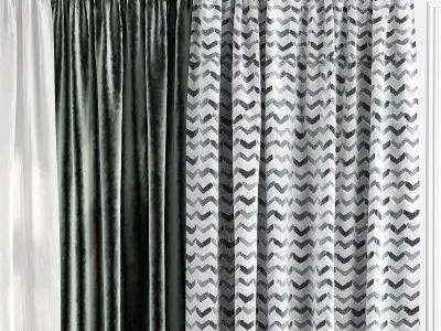 Curtain Set 20 3D model