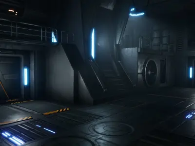 Scifi Asset Pack number 11 Low-poly 3D model