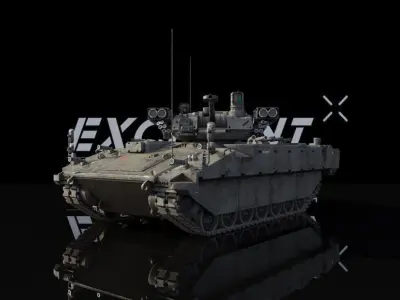 BTR machine Low-poly 3D model