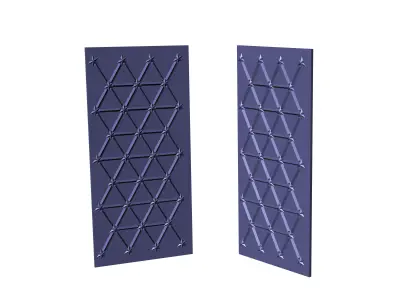 decorative engraved  panel 001  Low-poly 3D model