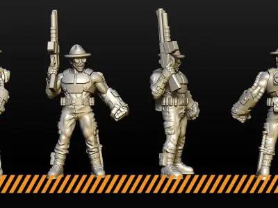 Jungle Fighters team 2 3D print model