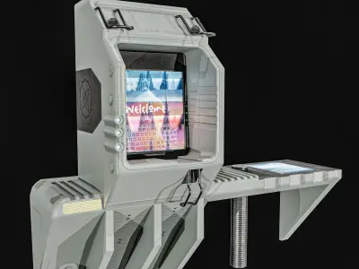 Sci- Fi Street Machine Low-poly 3D model