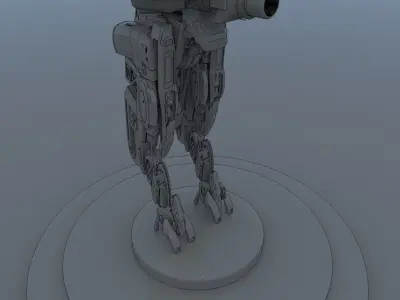 Cyborg Mecha Robot SciFi 3D model