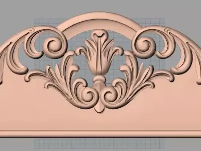Door flower relief model STL format for CNC carving E463 3D model