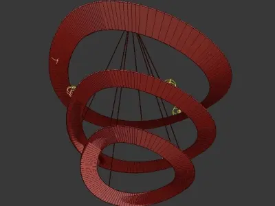 Minitallux circular chandelier 3D model
