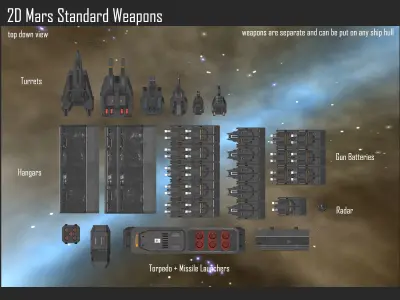 2D Mars Space Station Texture