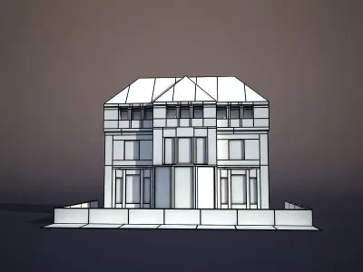 Apartment House Low-poly 3D model purchase