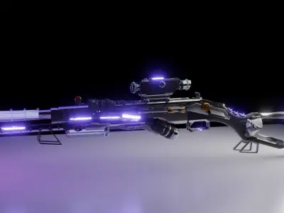 3d sci fi futuristic  gun  3D model