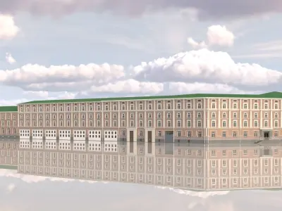 Classic residential building for the European Street 4 3D model