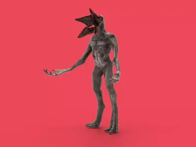 Demogorgon-Game and Movie Ready-Fully Rigged Low-poly 3D model Low-poly 3D model