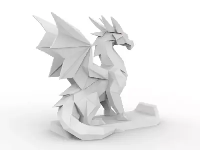Dragon Low-Poly 3D Printable 3D print model