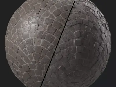 Pavement Materials 44- Eurofan Stone Paving  Sbsar Pbr Seamless Texture