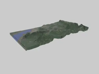 Bristol City Low-poly 3D model