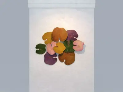 LOTUS LEAF WALL ART 01 Low-poly 3D model