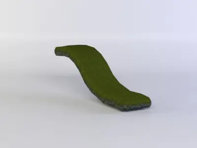 Floating platform Low-poly 3D model