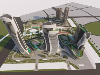 City-Modern City- Urban 3D model