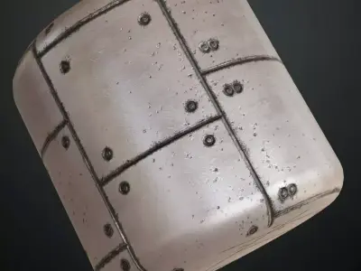 Silver Dirt Sci-Fi Wall PBR Seamless Texture