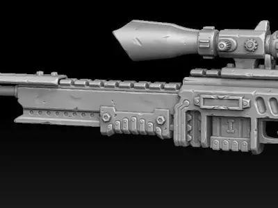 Sci-fi sniper rifle 3d print 3D print model