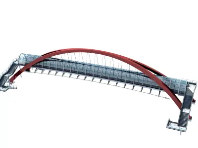 Pedestrian Bridge 3D model