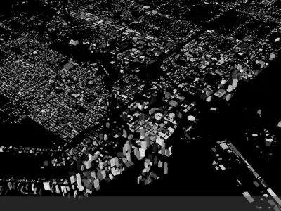 Miami Streets and Buildings 3D model