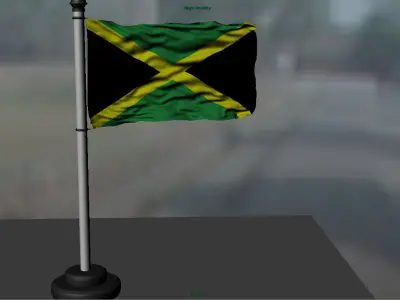 Jamaica flag 3D model