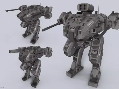 Peacekeeper Mech collection 3D Model Pack
