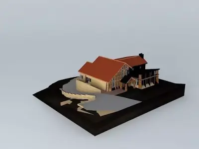 Large Desert House Free 3D model