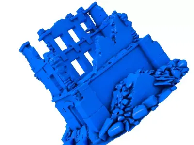Gothic Ruins - ruined buildings 3D print model