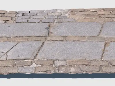 Brick Crosswalk-3D Scan 3D model