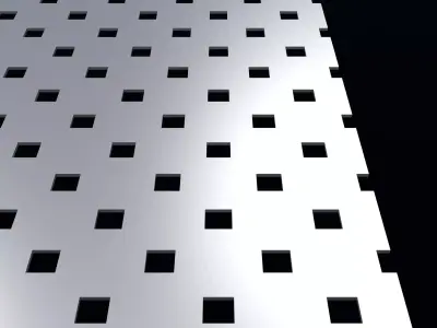 Perforated panel with 12 percent opening 25O128 3D model