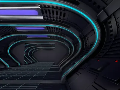 Sci Fi Corridor Interior 3D model order