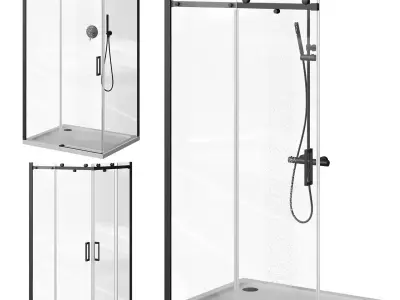 Shower nooks and the door to the niche of Cezares Stylus 3D model