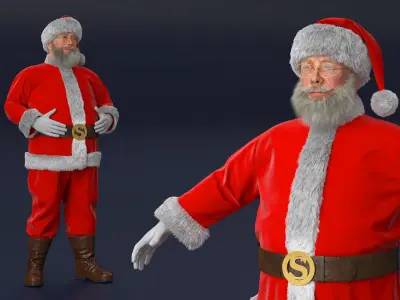  Santa Claus Character Rigged 