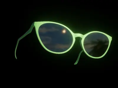 eye glass Free low-poly 3D model