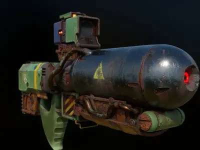 Laser Rifle Low-poly 3D model buy