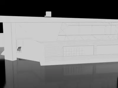 Modern Home Design 001 Low-poly 3D model